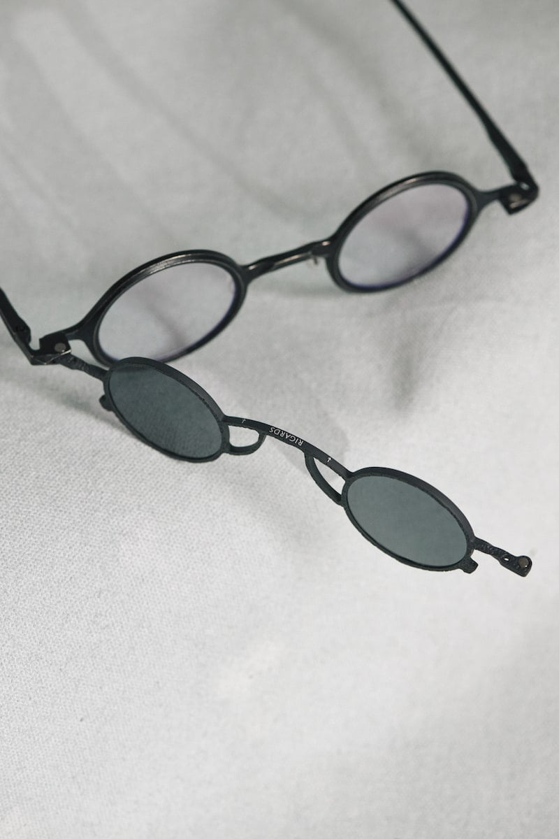 Rigards x Ziggy Chen | RG1911TI | Schwarze Clip On Designer Sonnenbrille für Damen und Herren