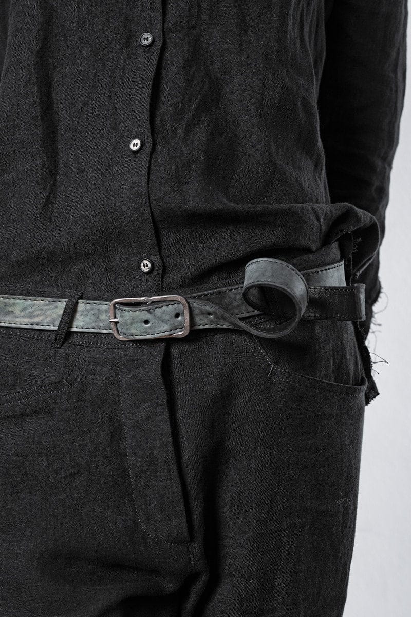 Tagliovivo | 25mm Rectangular Buckle Belt | Schmaler Ledergürtel in Grau