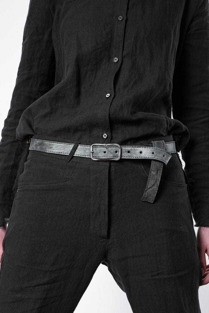 Tagliovivo | 25mm Rectangular Buckle Belt | Schmaler Ledergürtel in Grau