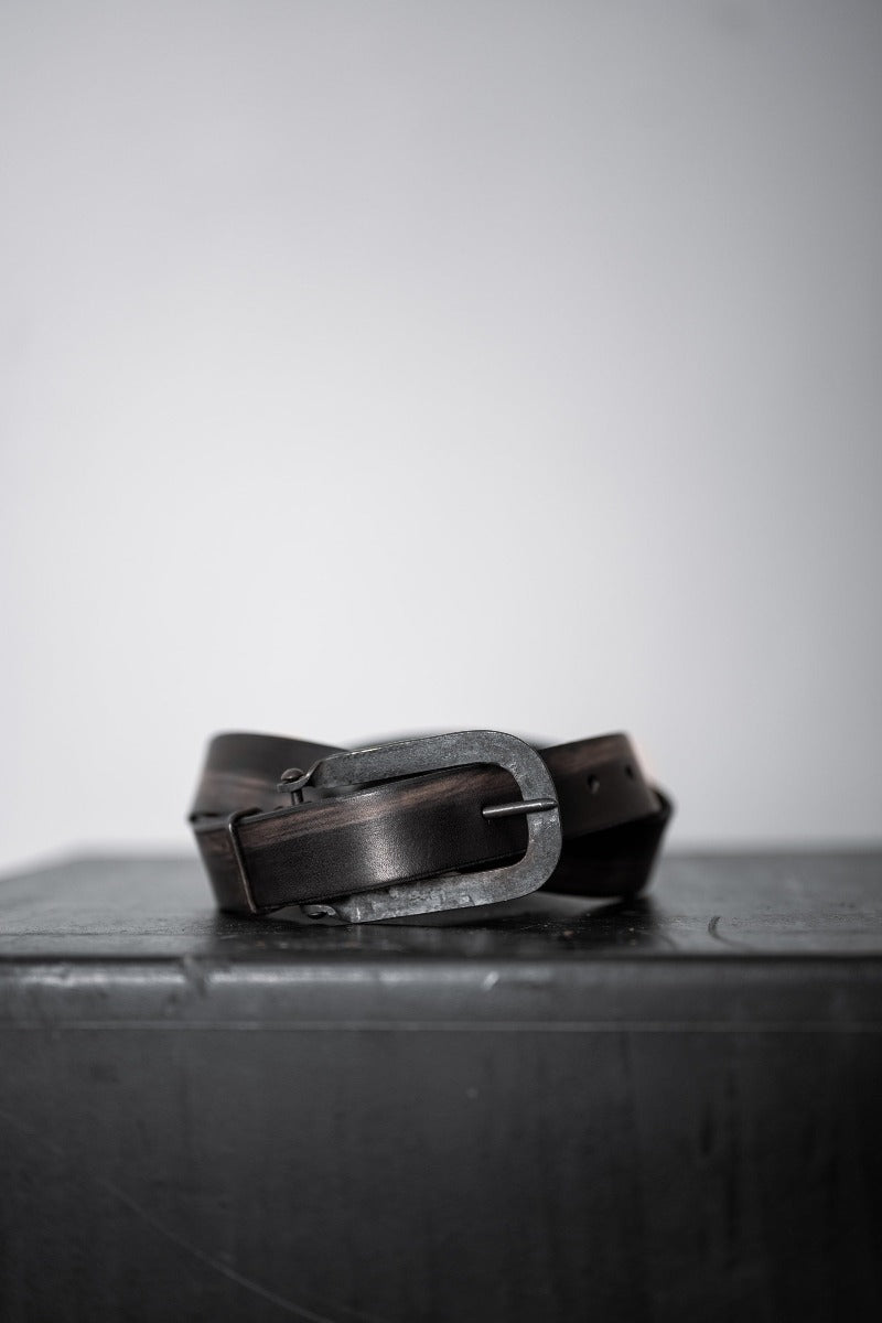 Tagliovivo | 3x7 Buckle | Schmaler Gürtel aus Leder in schwarz