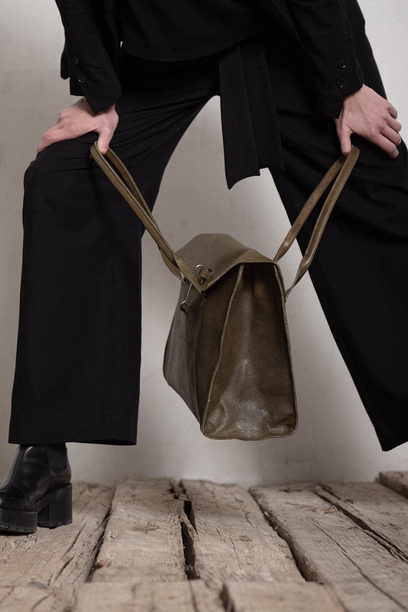 Tagliovivo | Doctor Bag L | Edle und klassische Ledertasche in grün