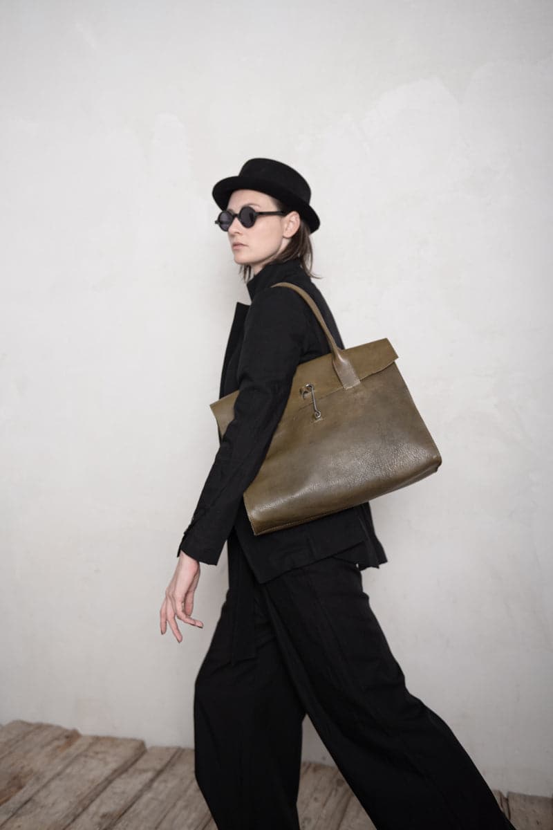 Tagliovivo | Doctor Bag L | Edle und klassische Ledertasche in grün