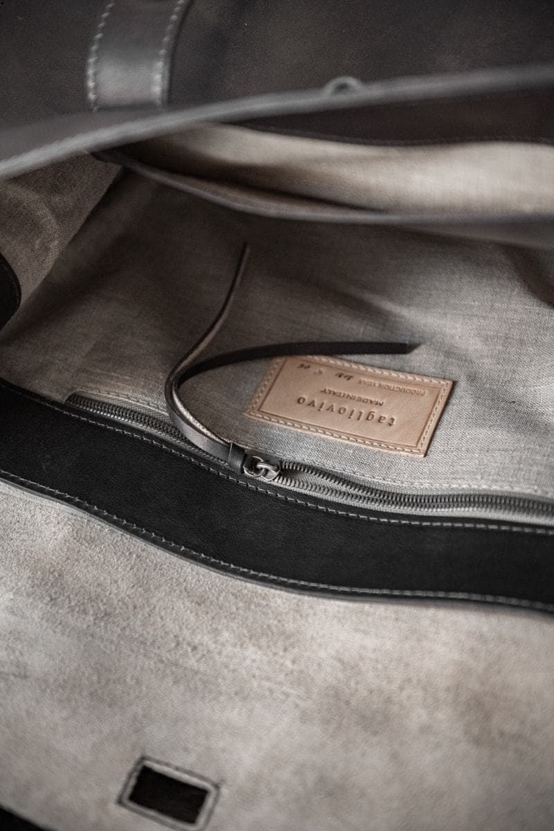 Tagliovivo | Doctor Bag L | Edle und klassische Ledertasche in schwarz-blau