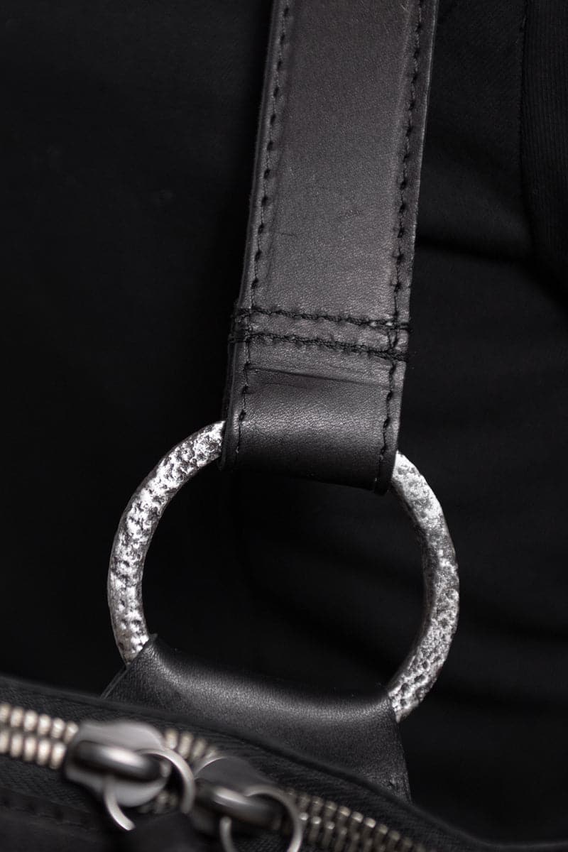 Tagliovivo | Hexagon Backpack | Ungewöhnlicher Rucksack aus Leder in schwarz