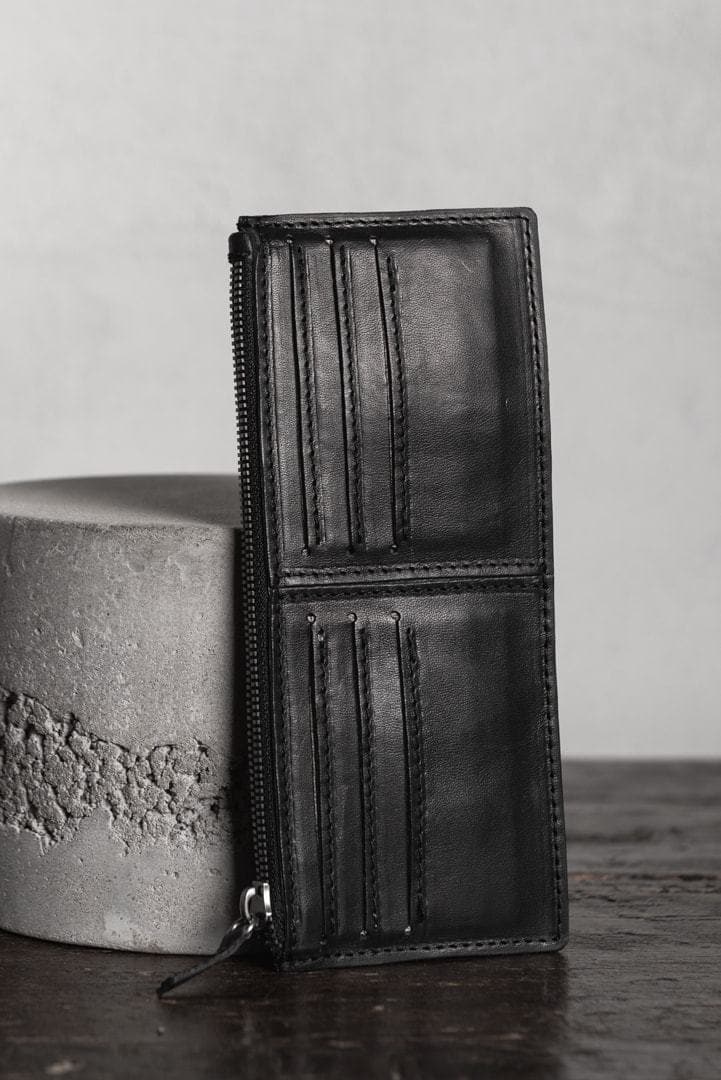 Tagliovivo | Pocket Wallet L | Big leather wallet with card and coin slots  in black