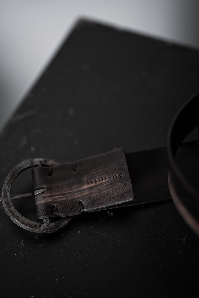 Tagliovivo | Ring Buckle L | Breiter Ledergürtel mit runder Schnalle