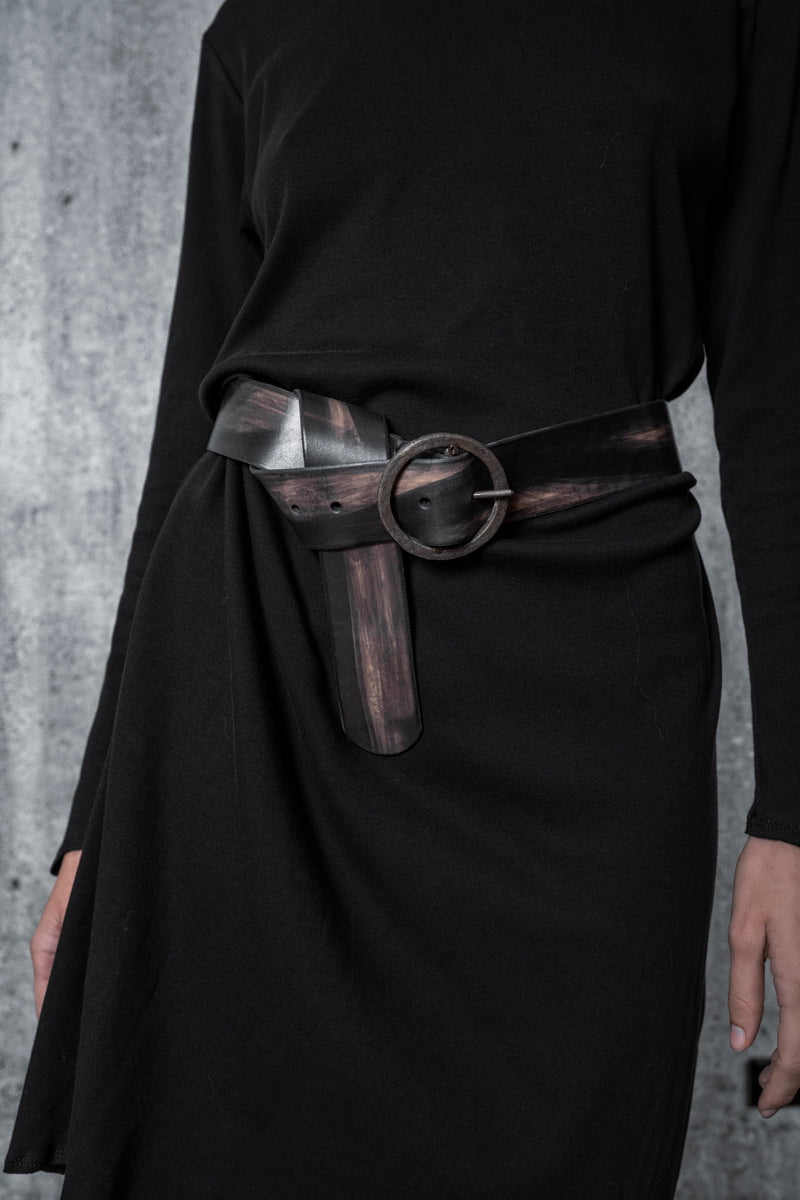 Tagliovivo | Ring Buckle L | Breiter Ledergürtel mit runder Schnalle