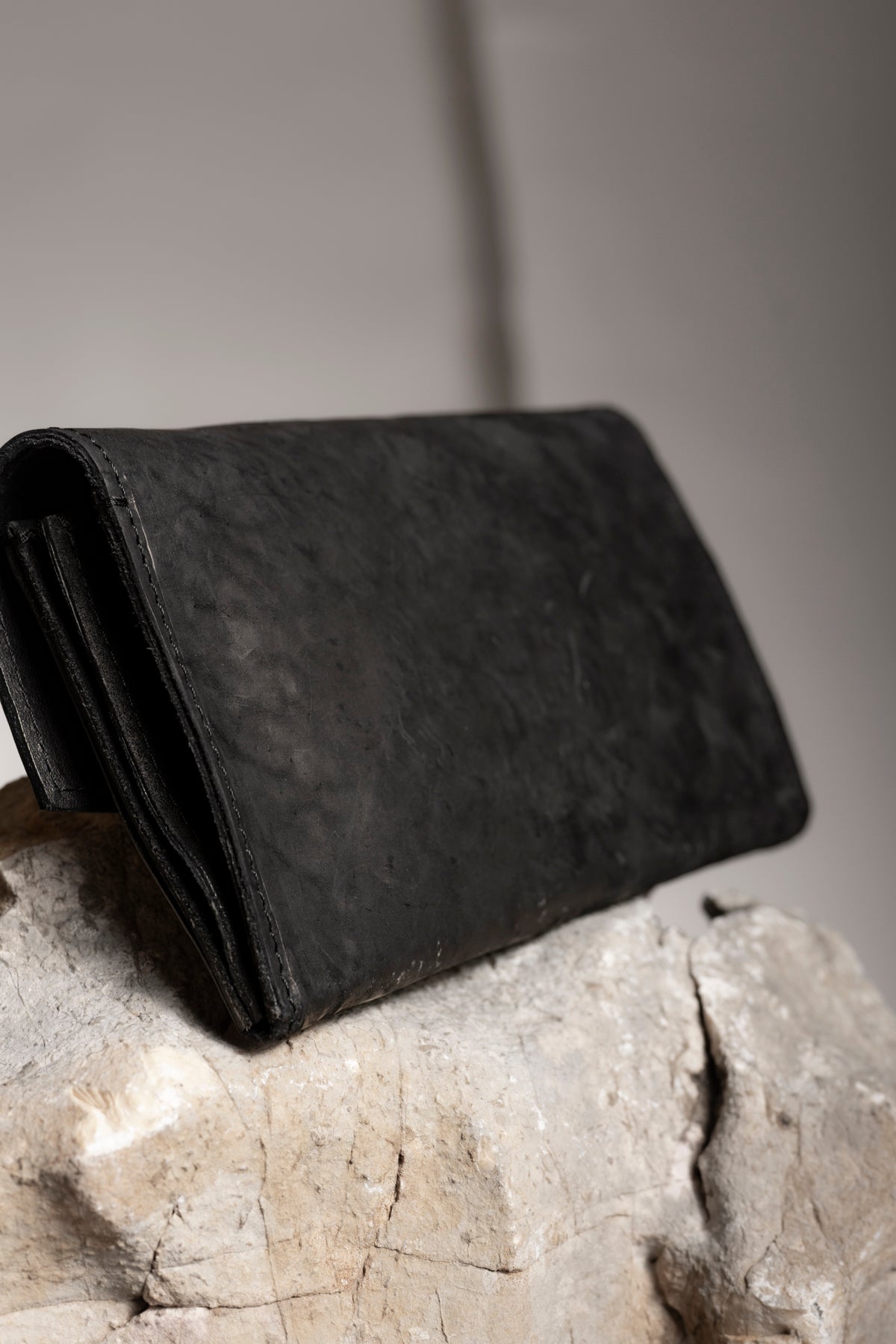 Tagliovivo | Soffietto Wallet L | Designer Geldbörse für Damen aus Leder in Schwarz