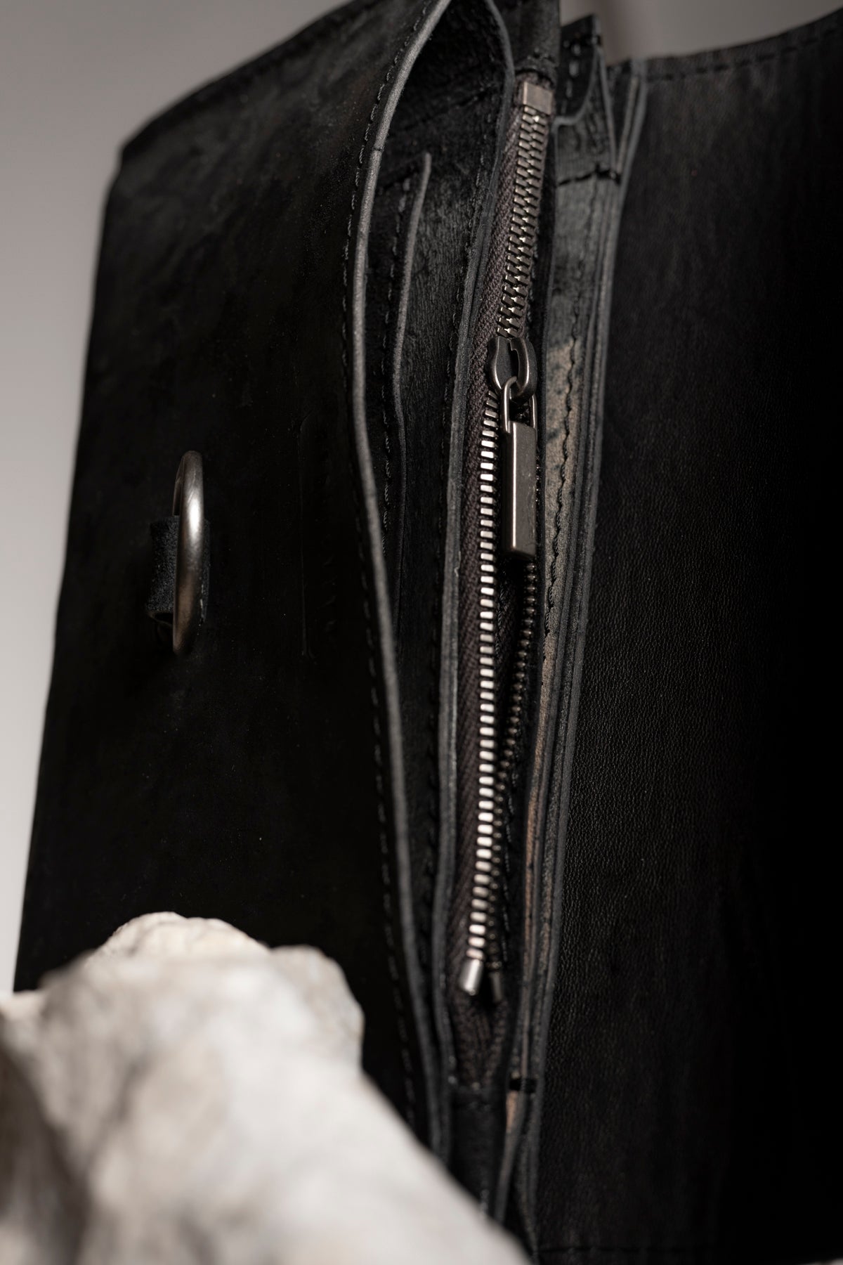 Tagliovivo | Soffietto Wallet L | Designer Geldbörse für Damen aus Leder in Schwarz