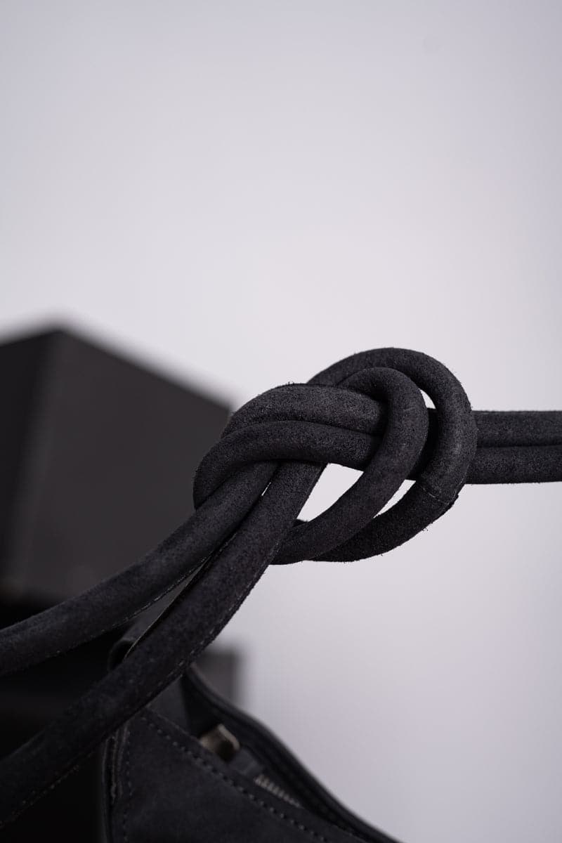 Tagliovivo | Soft Shoulder Bag | Große Beuteltasche aus schwarzem Leder