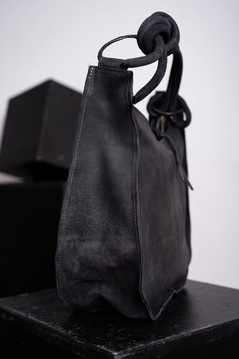 Tagliovivo | Soft Shoulder Bag | Große Beuteltasche aus schwarzem Leder