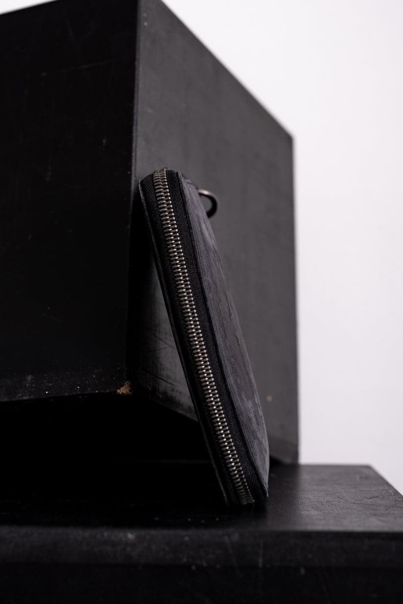 Tagliovivo | Zipped Wallet | Leder Geldbörse mit vielen Fächern in schwarz