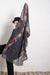 Cutuli | Sunas | Avantgardistischer Schal aus Leinen und Baumwolle in grau