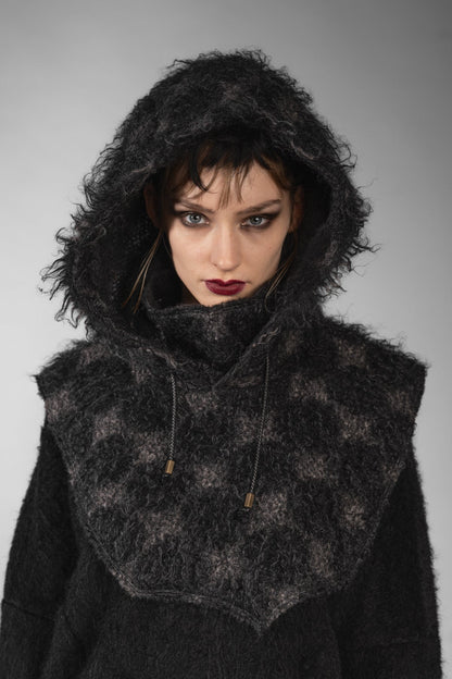 eigensinnig wien | Bingen | Ausgefallene Designer Balaclava aus Mohair in Schwarz