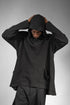 eigensinnig wien | Breed | Exklusiver Strickhoodie für Herren aus Merinowolle in Schwarz
