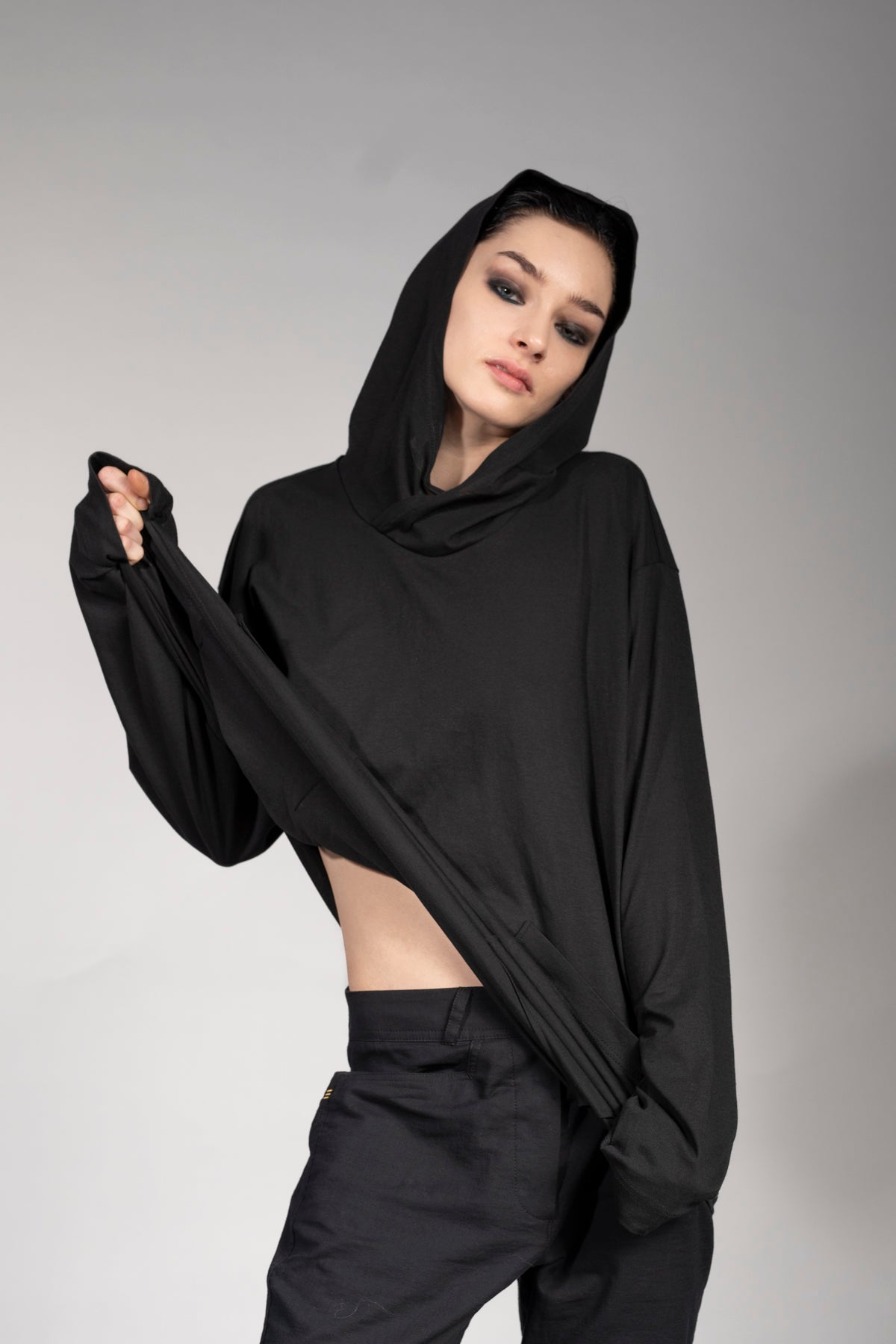 Black designer hoodie women's sale