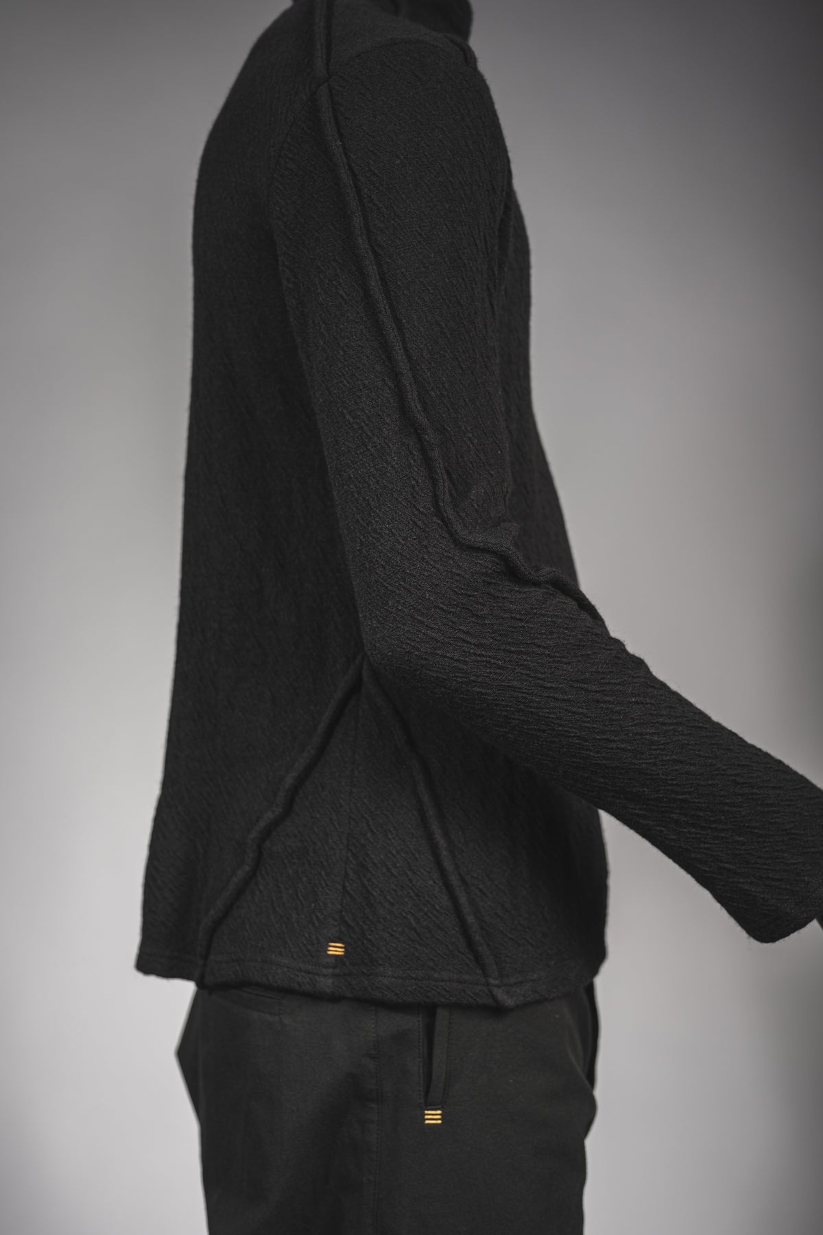 Eigensinnig Wien Kapuzenjacke Wolle Blazer Rollkragen Look Black