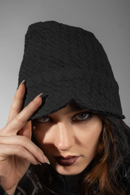 eigensinnig wien | Chaplin | Schwarzer Winter Bucket Hat für Herren und Damen aus Merinowolle