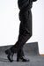 eigensinnig wien | Châtelet | Besondere Damenhose mit geradem Bein aus Wolle in schwarz