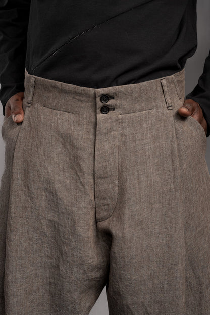 eigensinnig wien | Chiavacci | Weite Designer-Sommerhose mit Bundfalten aus Leinen