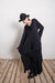 eigensinnig wien | Dante | Extravagante Damenjacke mit ungewöhnlichen Details aus weichem Rayon in schwarz