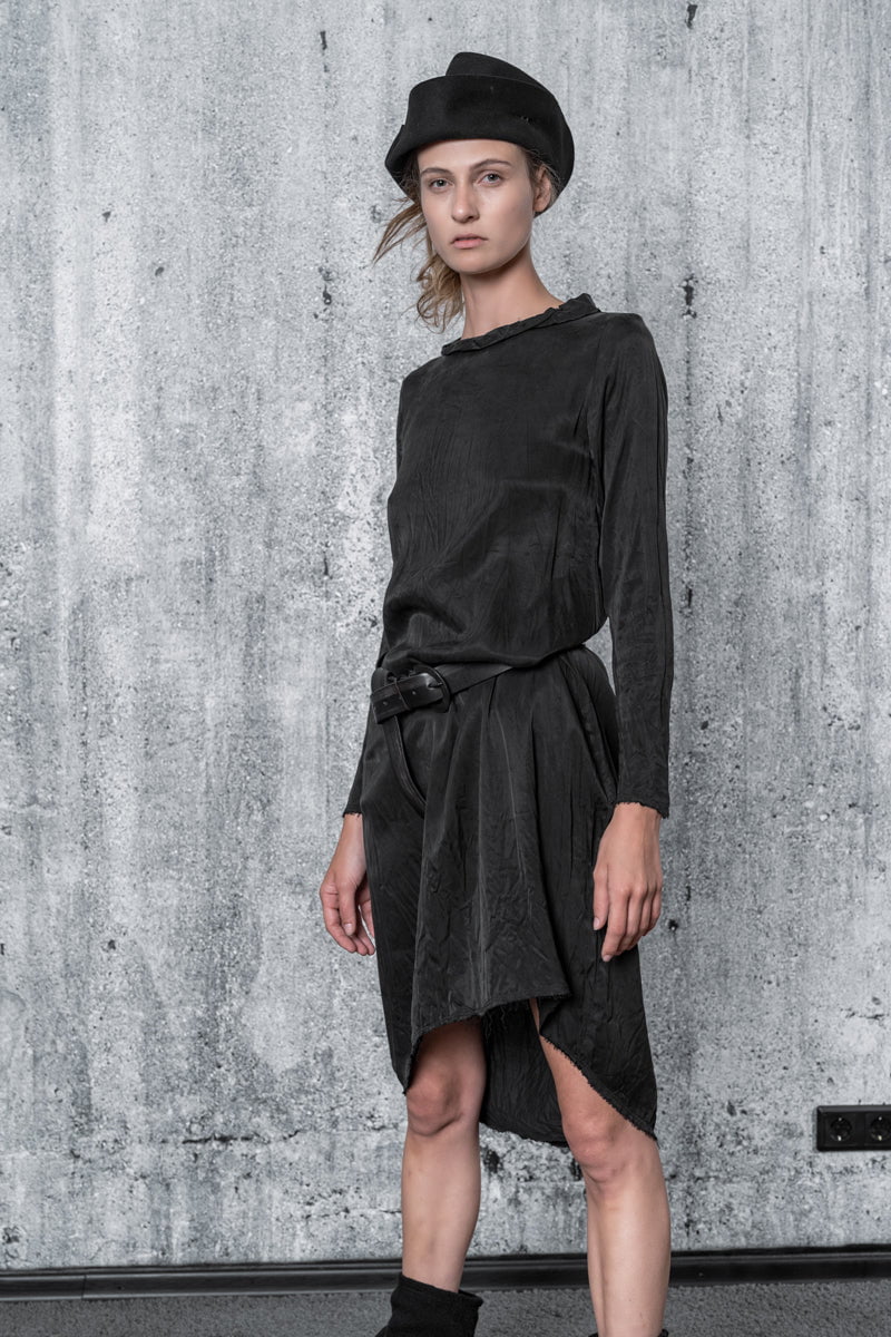 Elegant Tunic Dress - Knee-Length in Cupro | eigensinnig | Wickelkleider
