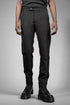 eigensinnig wien | Egger | Schwarze Designer Herren Streifen-Hose aus japanischem Wolle-Leinen-Mix