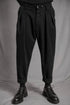 eigensinnig wien | Egon | Schwarze Designer-Wollhose mit Bundfalten und Tapered Fit