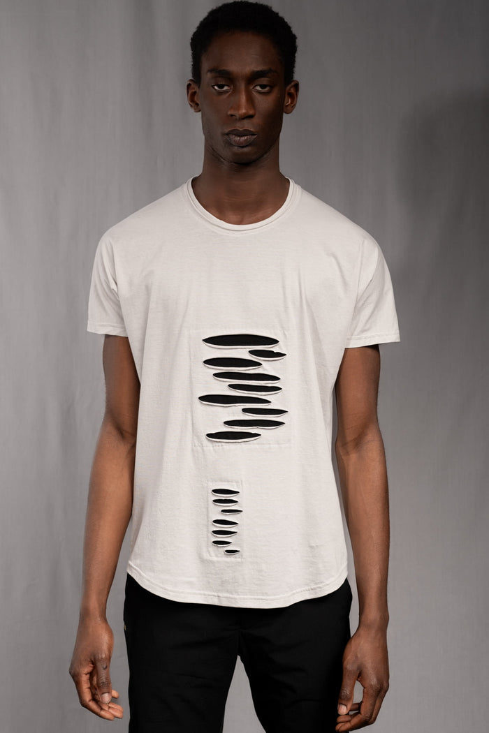 eigensinnig wien | Fontana | Unconventional Cotton T-Shirt with Avant-Garde Shaping