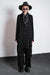 eigensinnig wien | Foucault | Elegantes, schwarzes Oversized Mantelkleid aus Viskose