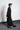eigensinnig wien | Foucault | Elegantes, schwarzes Oversized Mantelkleid aus Viskose