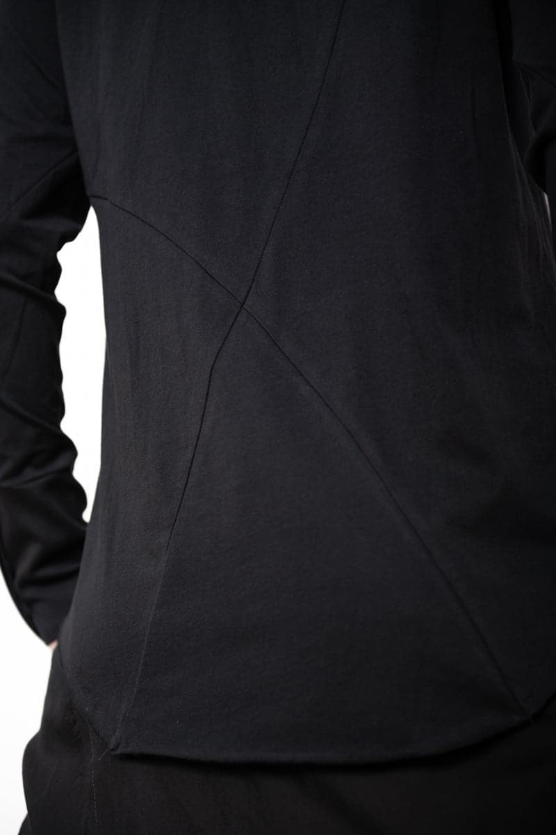 eigensinnig wien | Freud | Schwarzes, langarm Designer Herrenhemd mit kleinem Kragen aus Baumwolle