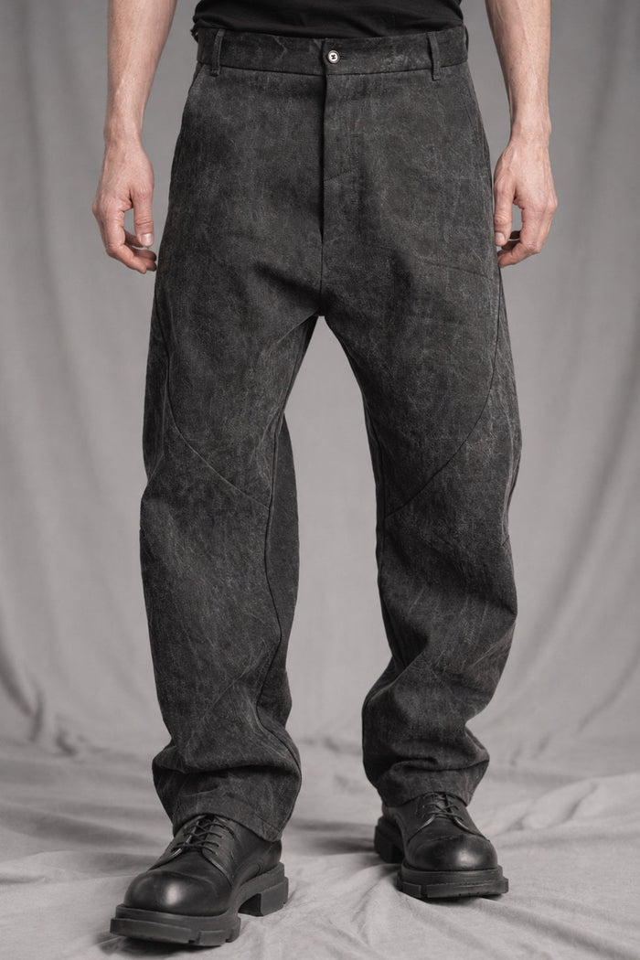 eigensinnig wien | Gassenhauer | Avantgardistische Designer Baggy Jeans aus Baumwolle in Dirty Grey