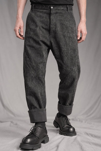 eigensinnig wien | Gassenhauer | Avantgardistische Designer Baggy Jeans aus Baumwolle in Dirty Grey