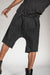 eigensinnig wien | Goethe | Designer Bermuda Shorts mit Bundfalten in Schwarz