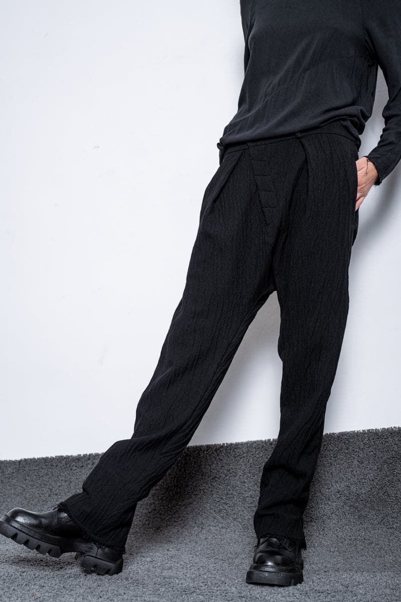 Wool low crotch trousers | Goethe | eigensinnig wien