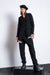eigensinnig wien | Goethe | Extravagante Baggy Pants mit tiefem Schritt aus Wolle in schwarz