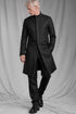 eigensinnig wien | GroAkt | Sartorialer Herren-Designeranzug mit langem Hemdmantel aus luxuriösem Woll-Flanell