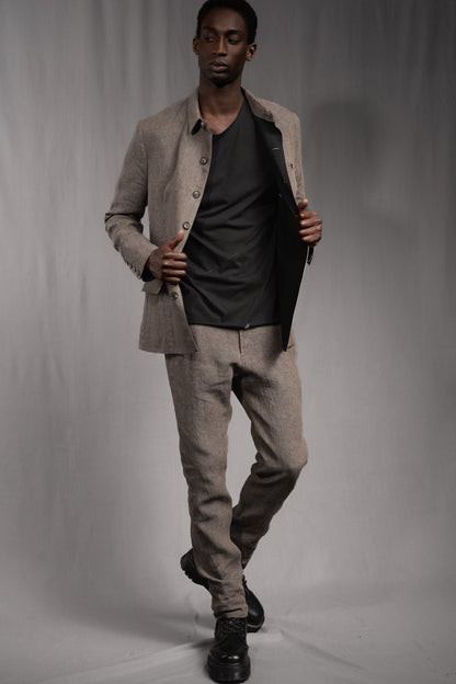 eigensinnig wien | GroPop | Nonkonformistischer Sommeranzug für Herren aus feinem italienischen Leinen