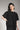 eigensinnig wien | Gwen | Asymmetrisches T-Shirt in Schwarz aus leichter Baumwolle