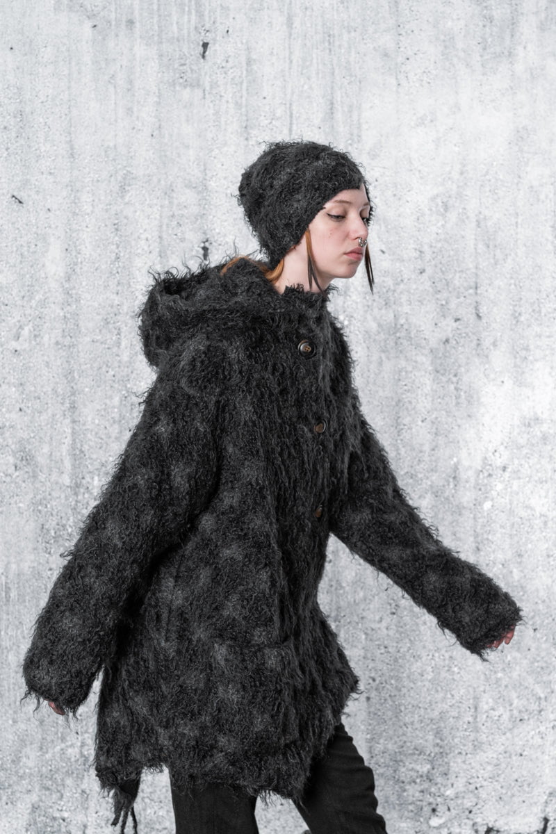 Exclusive Black Mohair Coat for Women in Winter