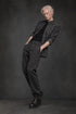 eigensinnig wien | HusGas | Designer-Herrenanzug aus Denim mit Bikerjacke und Baggy Hose in Dirty Grey
