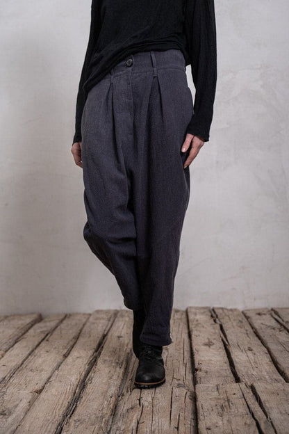 eigensinnig wien | Leontion | Baggy Pants für Damen aus Leinen in Grau