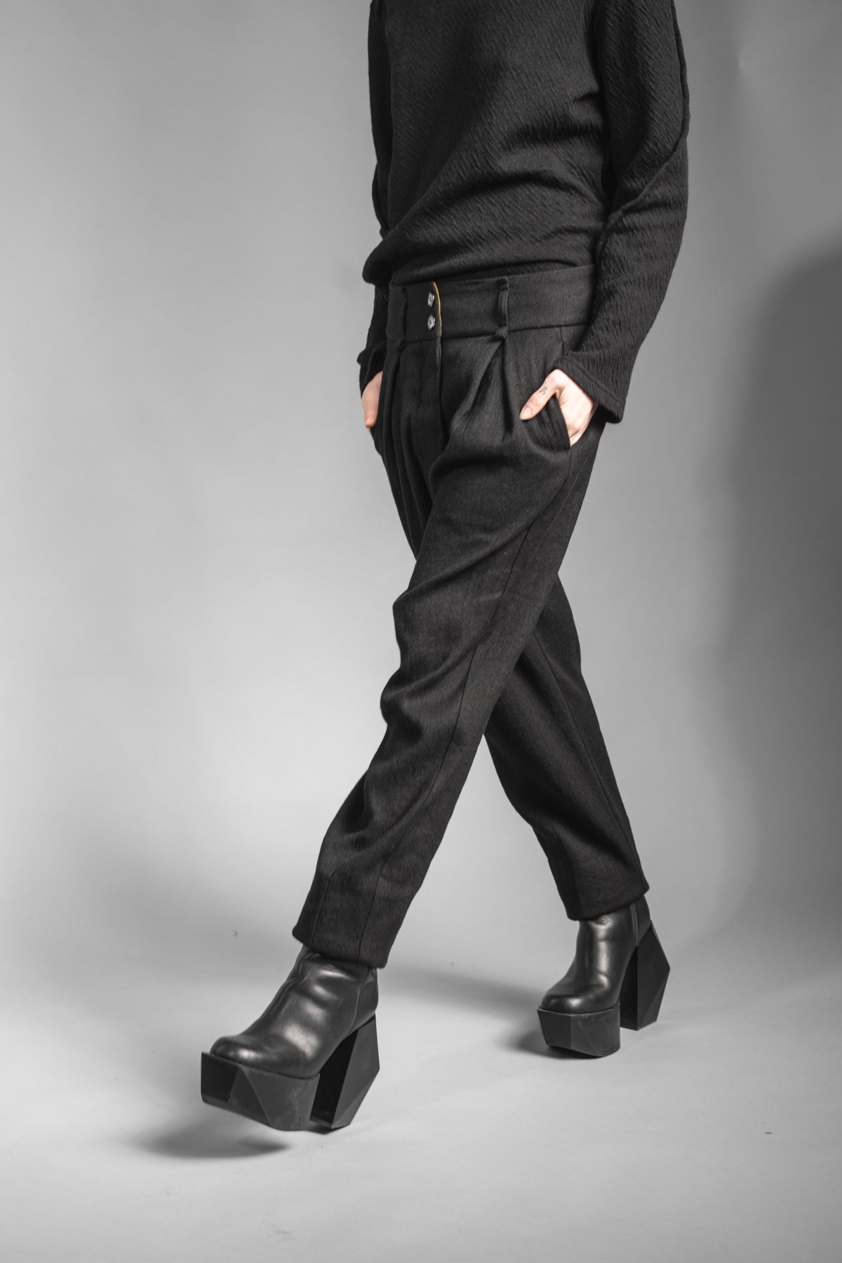 designer black dress pants NEIL ALLYN FLAT FRONT BLACK MEN'S DRESS PANTS