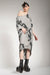 eigensinnig wien | Maruf | Hochwertiges Leinen Tunika Kleid in gemustertem Grau