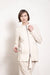 eigensinnig wien | Mayröcker | Sommerliche Damen Zipperjacke aus leichtem Leinen in beige