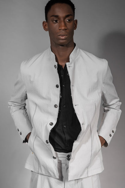 eigensinnig wien | Mises | Weißes Designer Herren Sommersakko aus japanischer Baumwolle