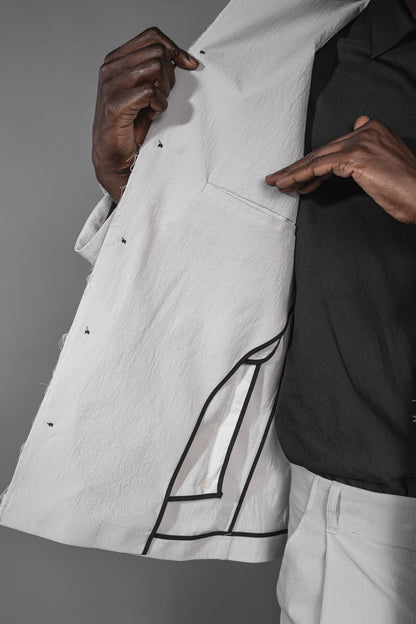 eigensinnig wien | Mises | Weißes Designer Herren Sommersakko aus japanischer Baumwolle