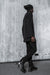 eigensinnig wien | Roquentin | Außergewöhnlicher Alpaka Mantel mit Stehkragen in Schwarz