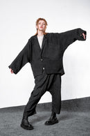 eigensinnig wien | Sayaka | Avantgarde Kimono Jacke für Damen und Herren in Marineblau